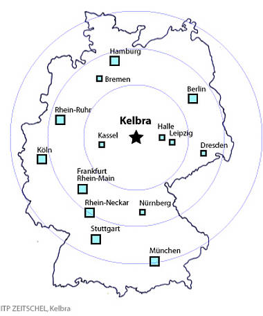 Deutschlandkarte und Kelbra Quelle: Timm Stülken